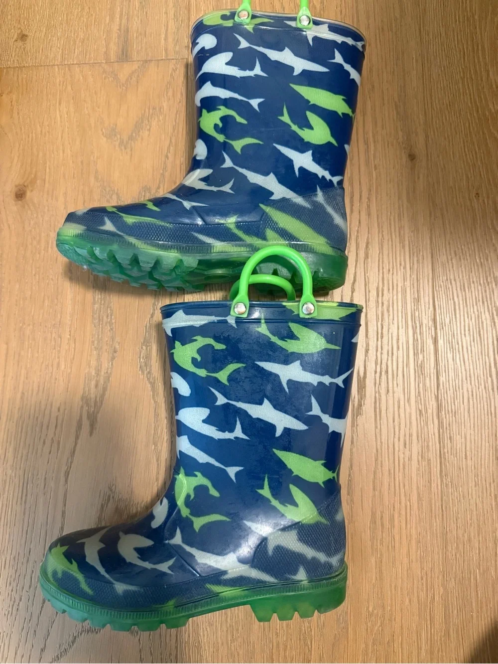 Rain boots - toddler size 11-  light up shark print